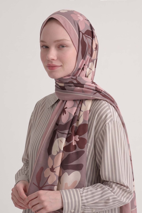 Lale Desen Olere Şal Pembe
