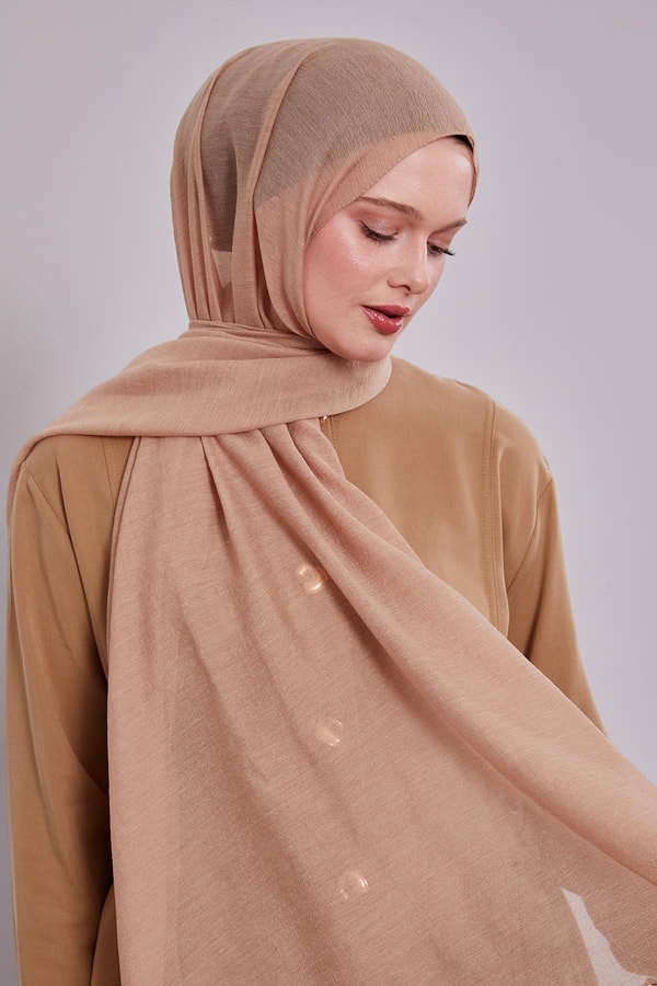 Latte Arlyn Düz Şal