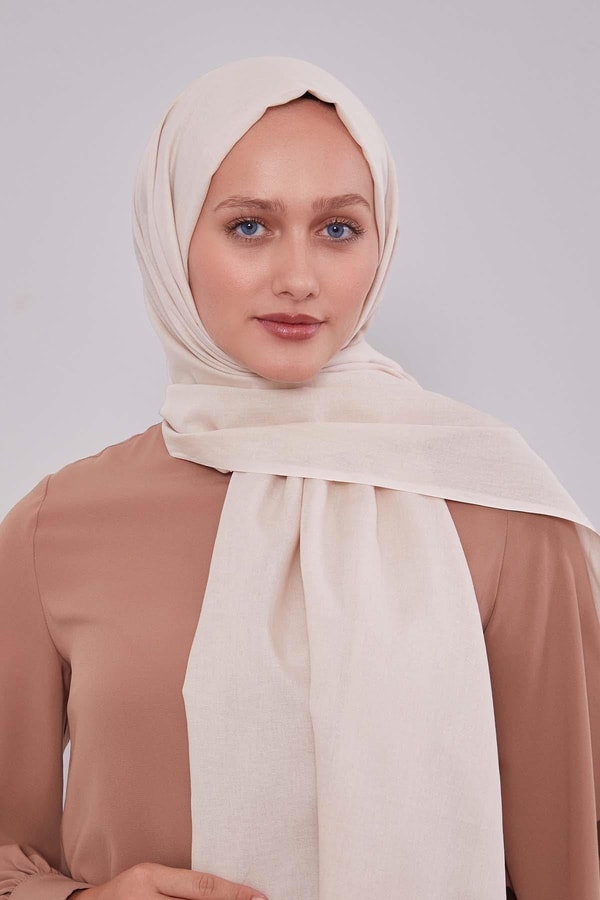 Latte Düz Tensel Şal