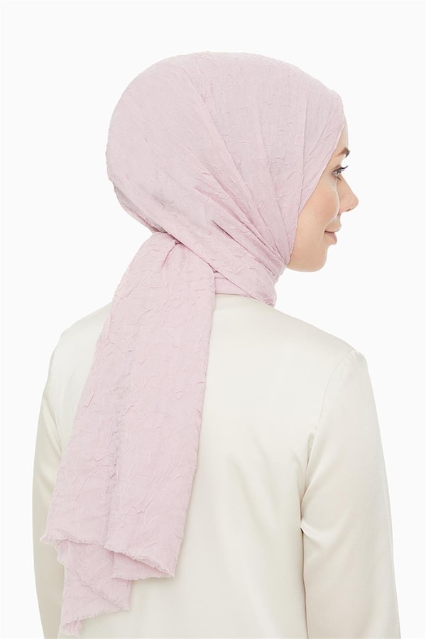 Açık Pembe Bambu Kraş Şal