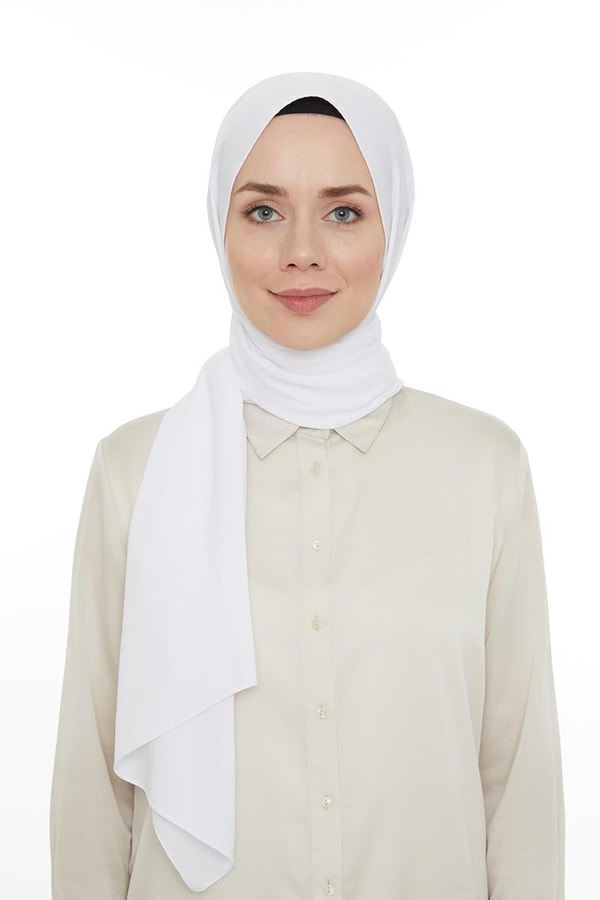 Beyaz Atlantis Simli Şal