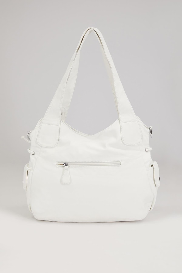 Beyaz Sırma Desen Omuz Çantası