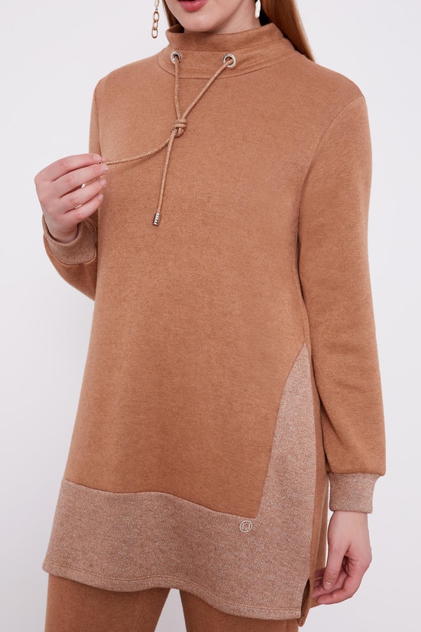 Camel Simli Kaşmir Kumaş İkili Takım