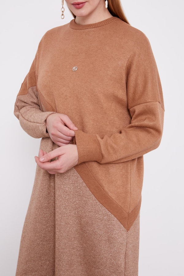 Camel Simli Triko Tunik