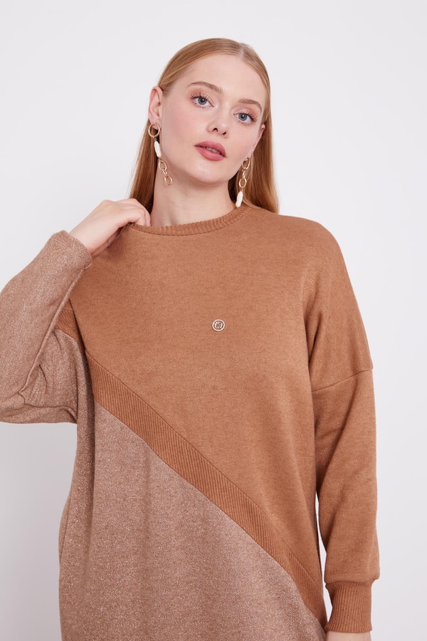 Camel Simli Triko Tunik