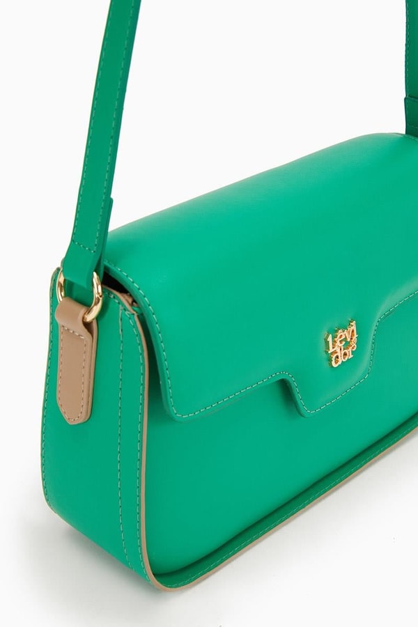 Çimen Yeşili Ayarlanabilir Askılı Omuz Çantası