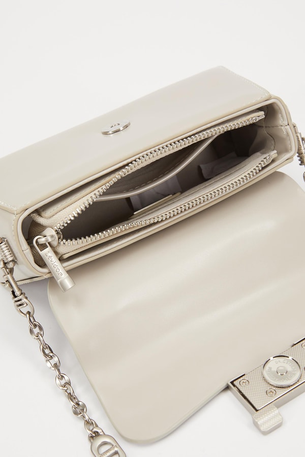 Gri Gizli Cep Detaylı Omuz Çantası