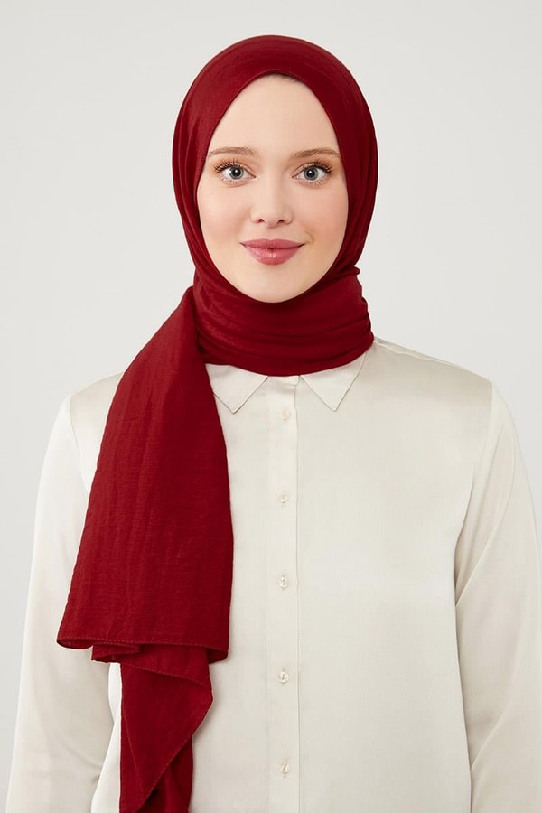 Kırmızı Düz Style Şal