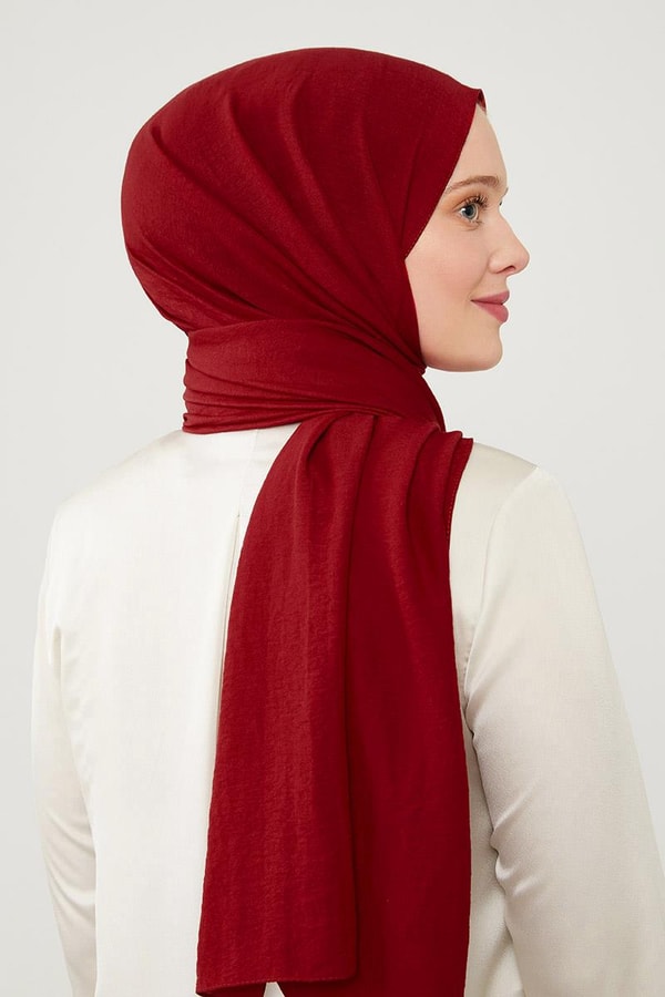 Kırmızı Düz Style Şal