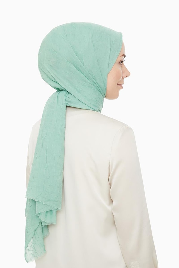 Mint Yeşili Bambu Kraş Şal