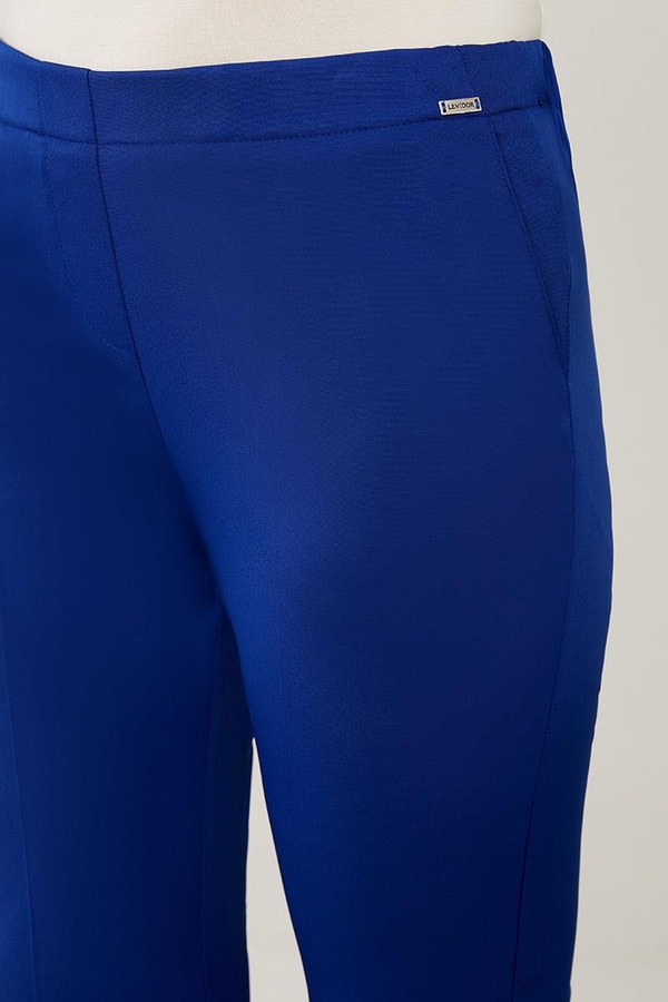 Saks Beli Lastikli Cep Detaylı Pantolon