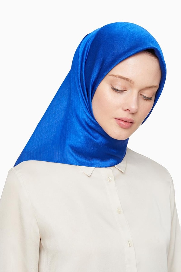 Saks Mavisi Janjan Eşarp