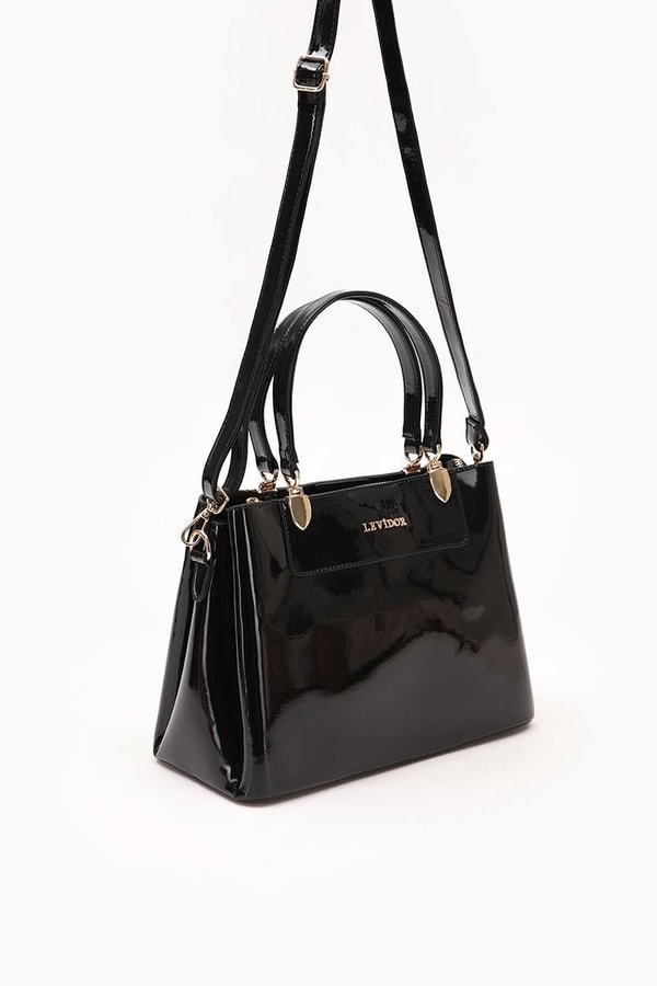 SİYAH - RUGAN Üç Bölmeli El Çantası