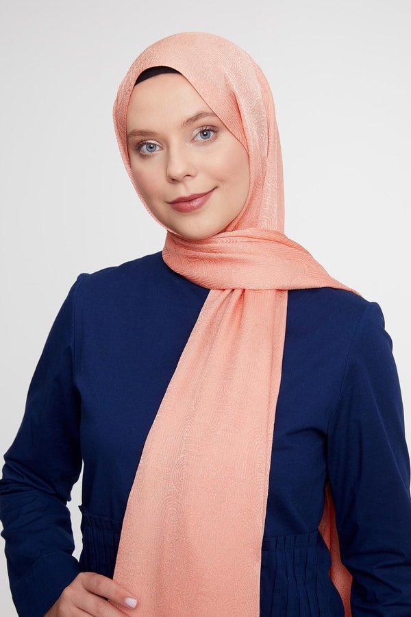 Somon Hologram Desen Jakarlı Janjan Şal