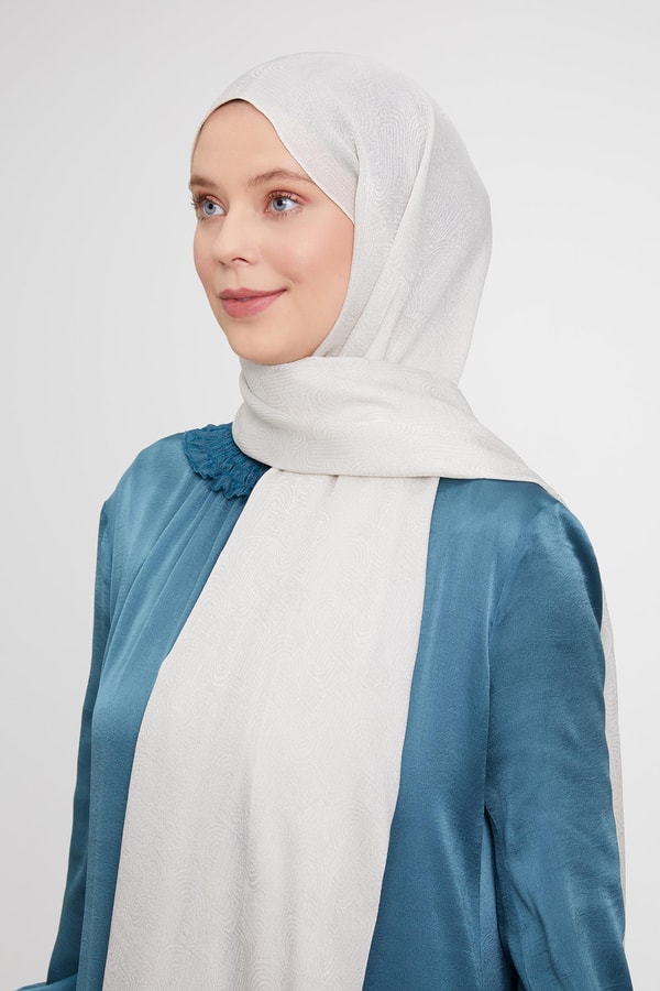 Taş Hologram Desen Jakarlı Janjan Şal