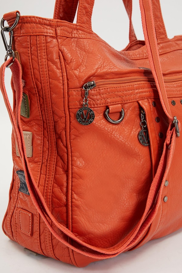 Turuncu Renk Detaylı Omuz Çantası