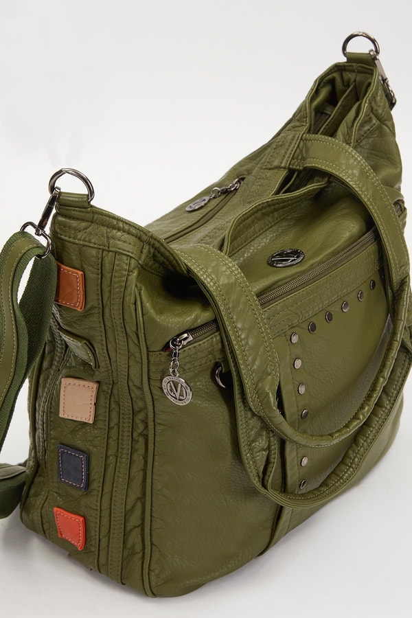 Yeşil Renk Detaylı Omuz Çantası