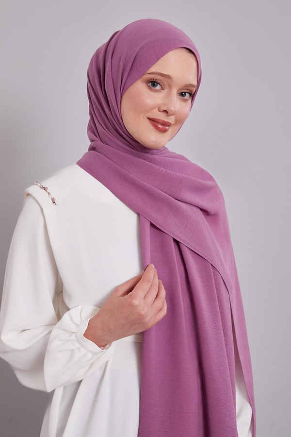 Leylak Düz Aerobin Şal