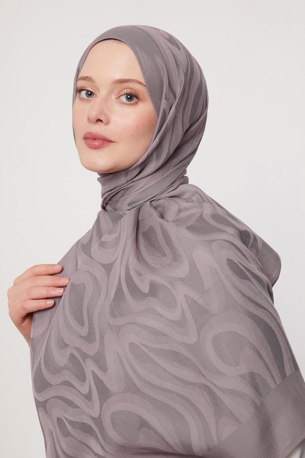 Leylak Soyut Desen Grazia Şal