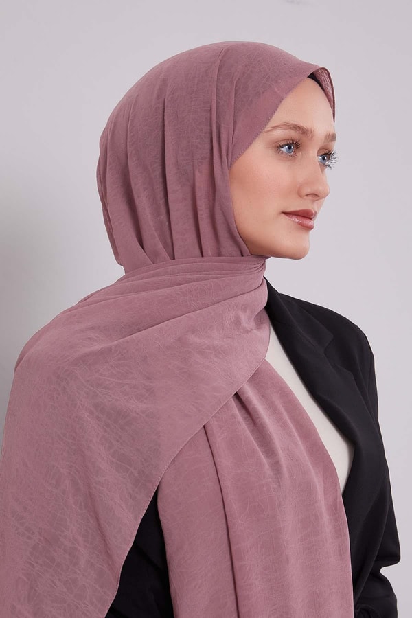 Lila Frozen Krep Şal