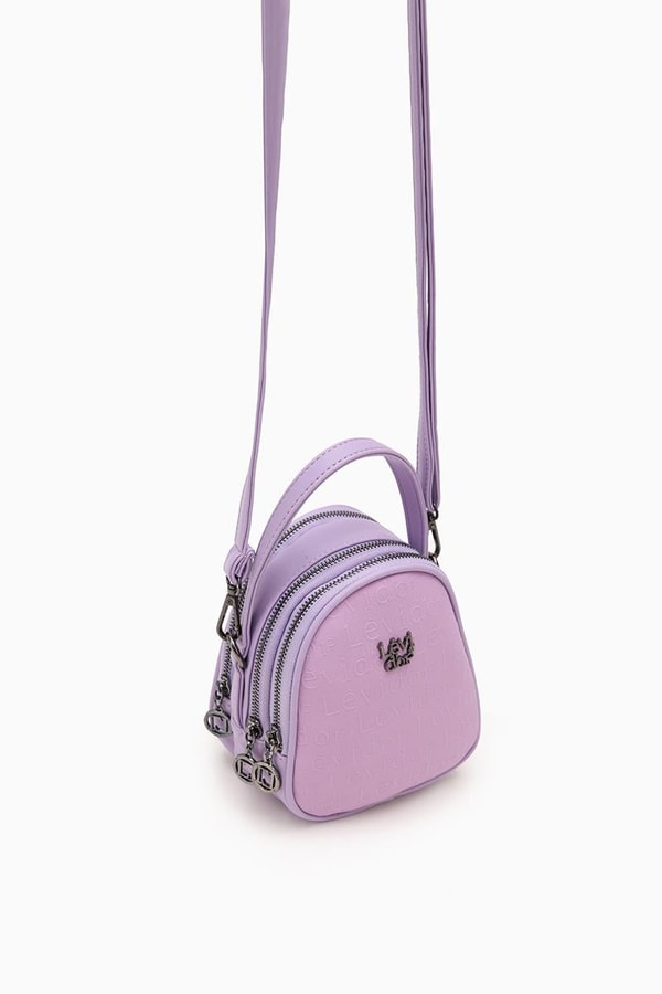 Lila Oval Model Omuz Çantası