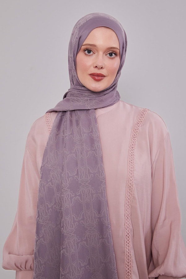 Lila Tuğra Desen Grazia Şal