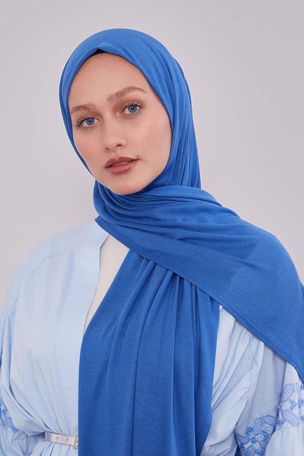 Mavi Modal Penye Şal
