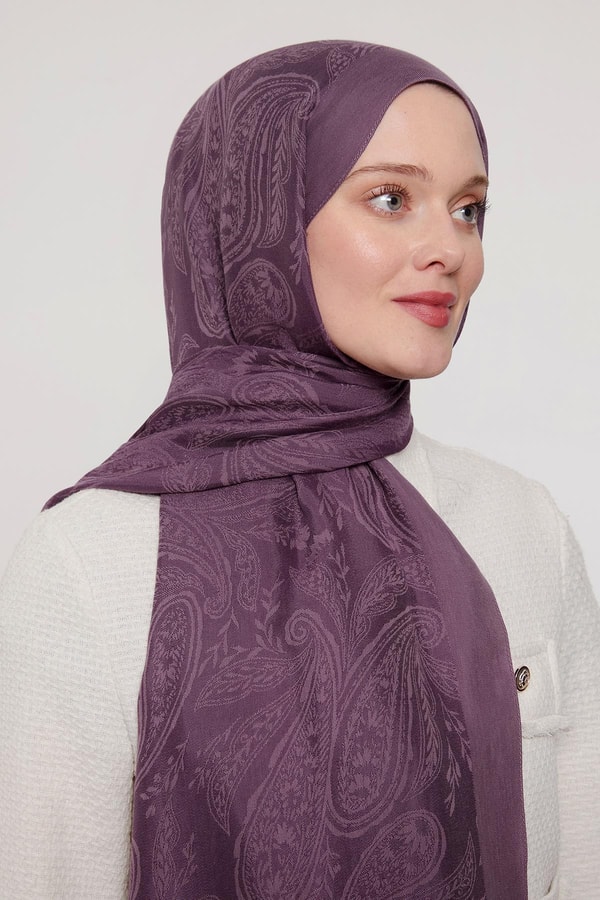 Mor Hint Desen Grazia Şal