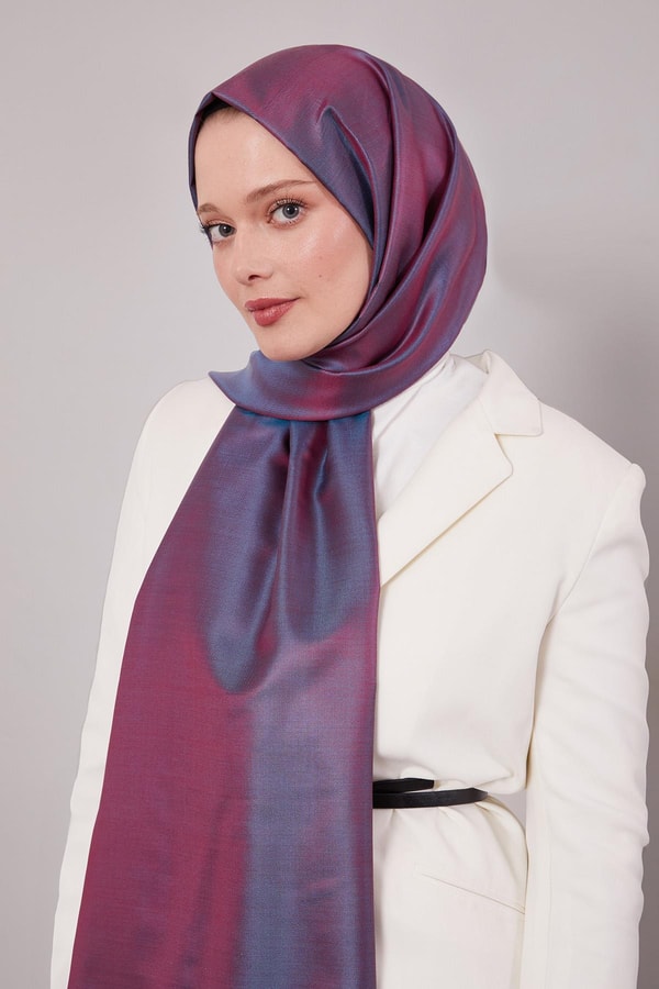 Morcivert İpek Şal