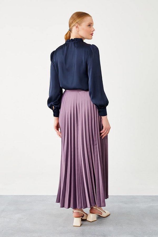 Mürdüm Piliseli Saten Etek