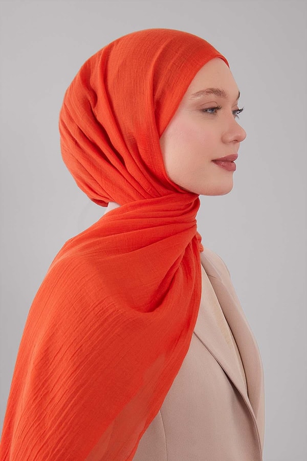 Oranj Düz Hawai Şal