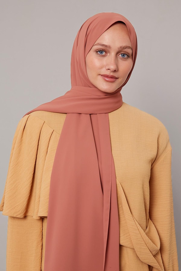 Oranj Düz Trend Şal