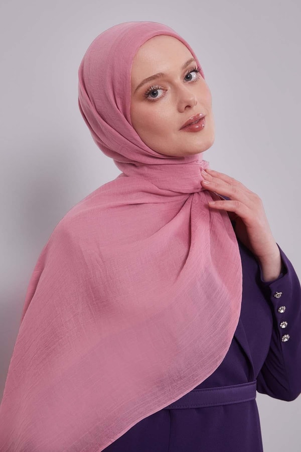 Pembe Düz Hawai Şal