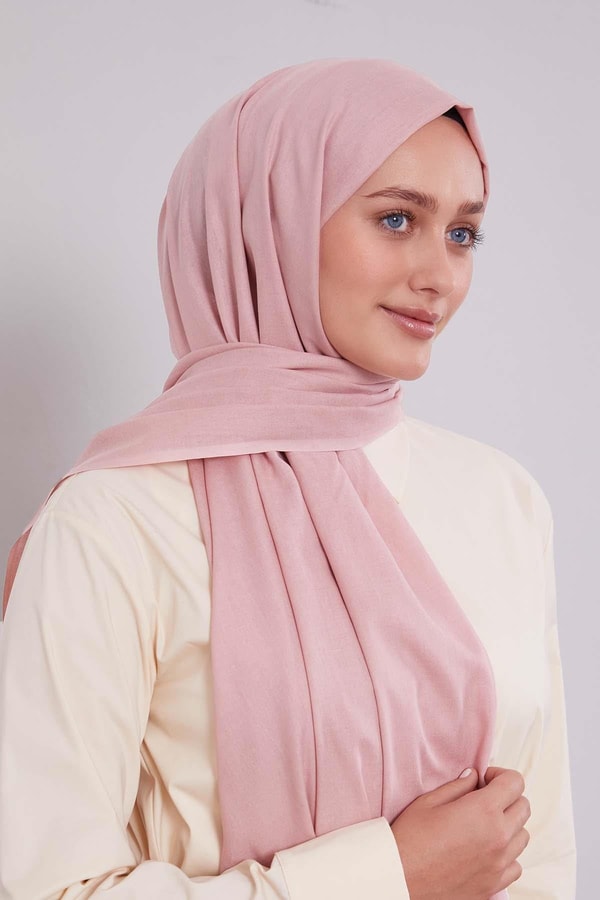 Pembe Düz Tensel Şal
