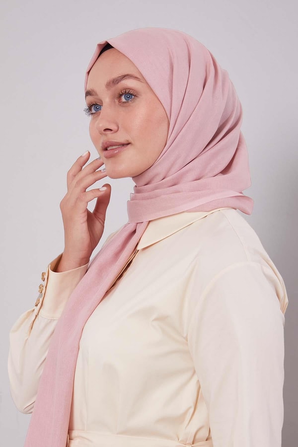 Pembe Düz Tensel Şal