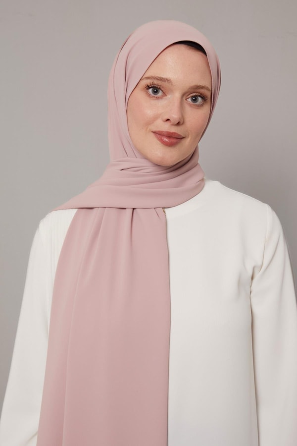 Pembe Düz Trend Şal