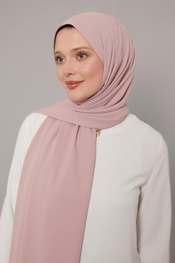 Pembe Düz Trend Şal
