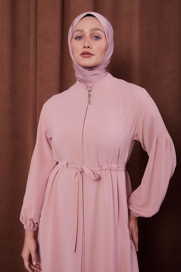 Pudra Bağlama Detaylı Ferace