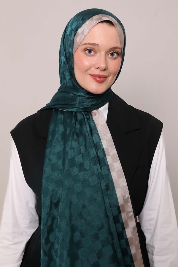 Pudra Dama Desen Monogram Şal