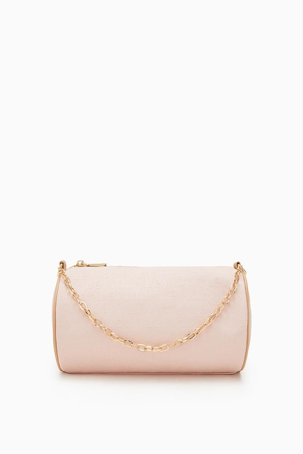 Pudra Baskılı Silindir Model El Çantası