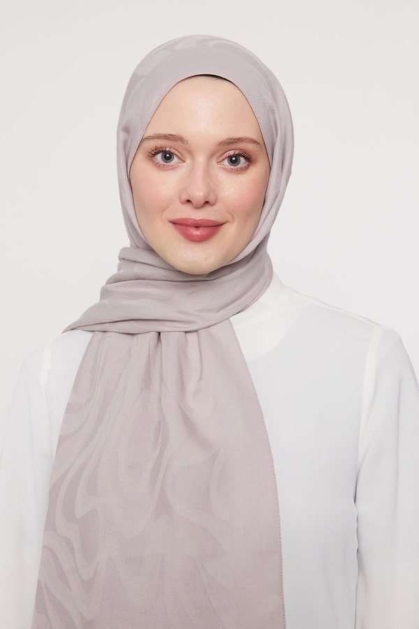 Pudra Soyut Desen Grazia Şal