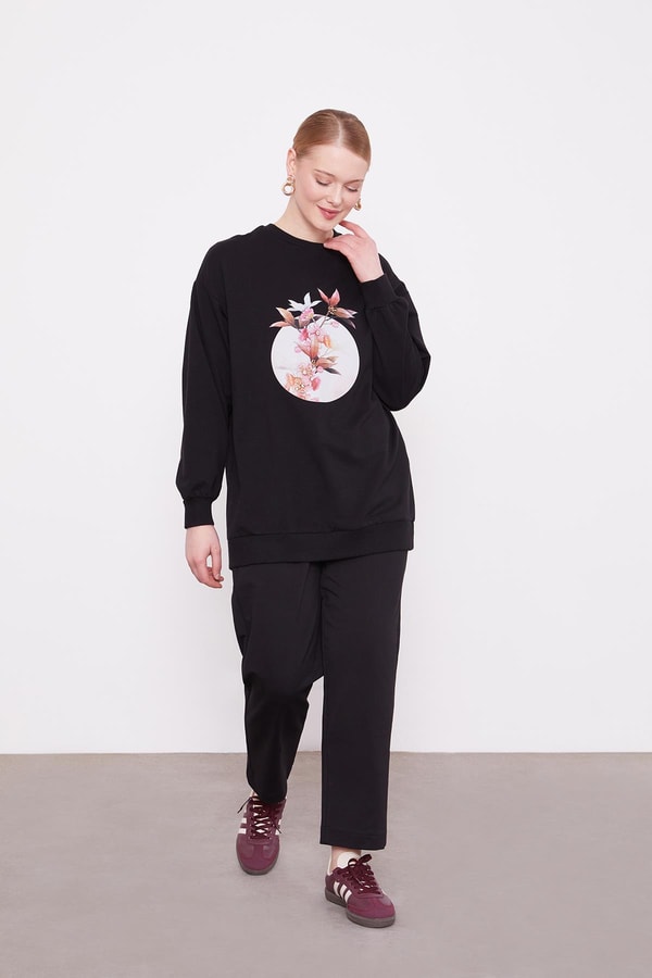 Siyah Belli Lastikli Cepli Spor Pantolon