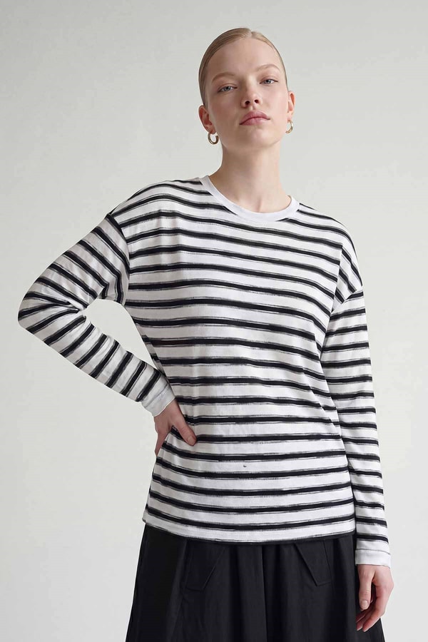 Siyah - Beyaz SWEATSHIRT