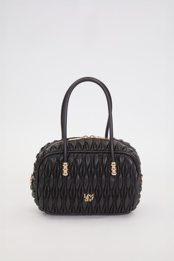 Siyah Büzgü Model Baget Omuz Çanta