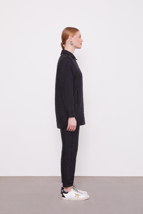 Siyah Çıtçıtlı Kapitone İkili Takım