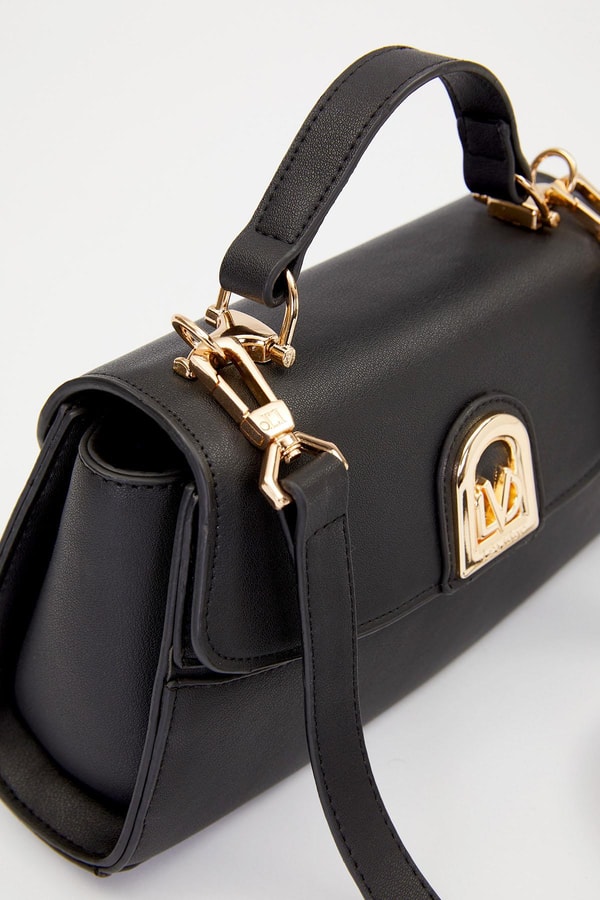 Siyah Elips Görünümlü El Çantası