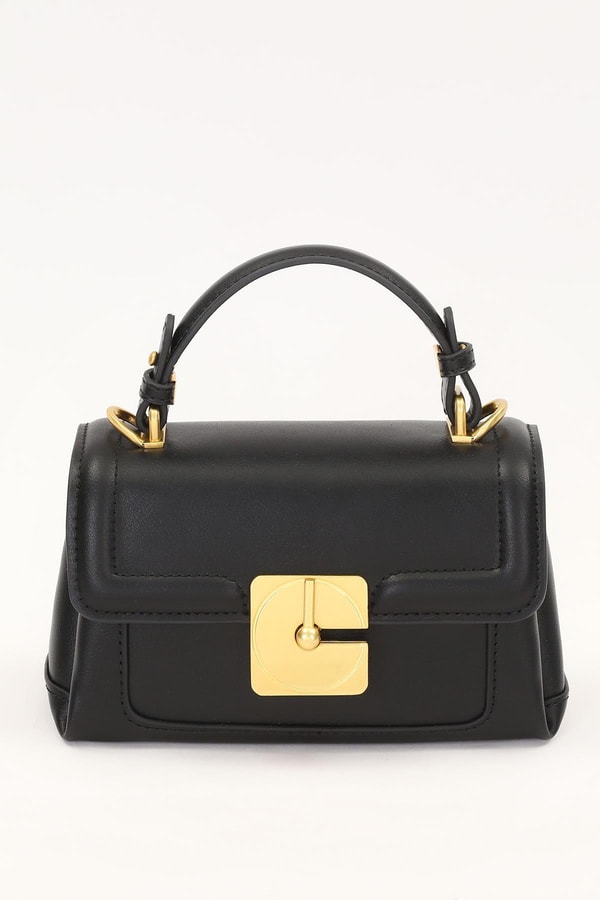 Siyah Kilit Çevirmeli Omuz Çantası