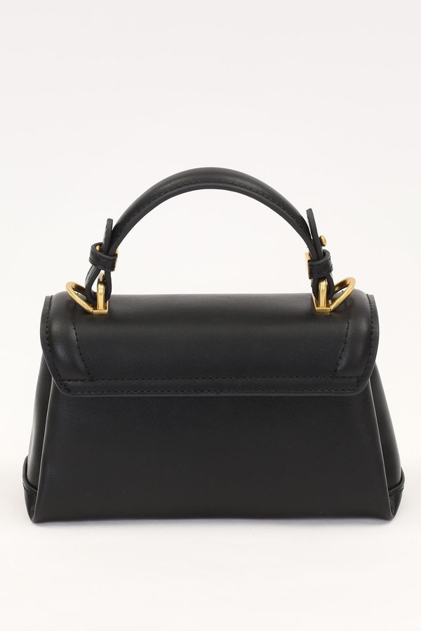 Siyah Kilit Çevirmeli Omuz Çantası