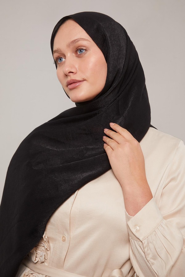 Siyah Kristal Abiye Şal