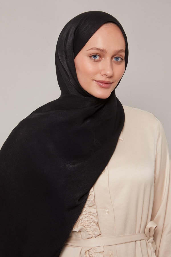 Siyah Kristal Abiye Şal